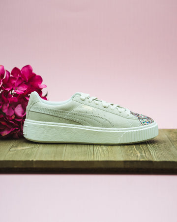 Womens Puma Suede Platform Crushed Gem Available In-store now!