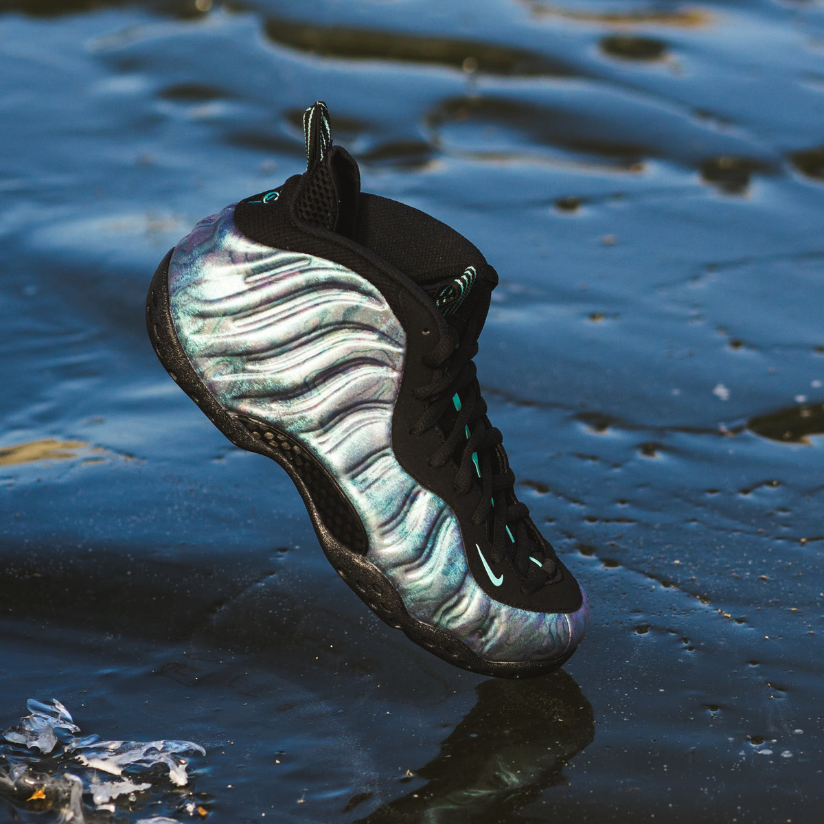 nike foamposite one abalone