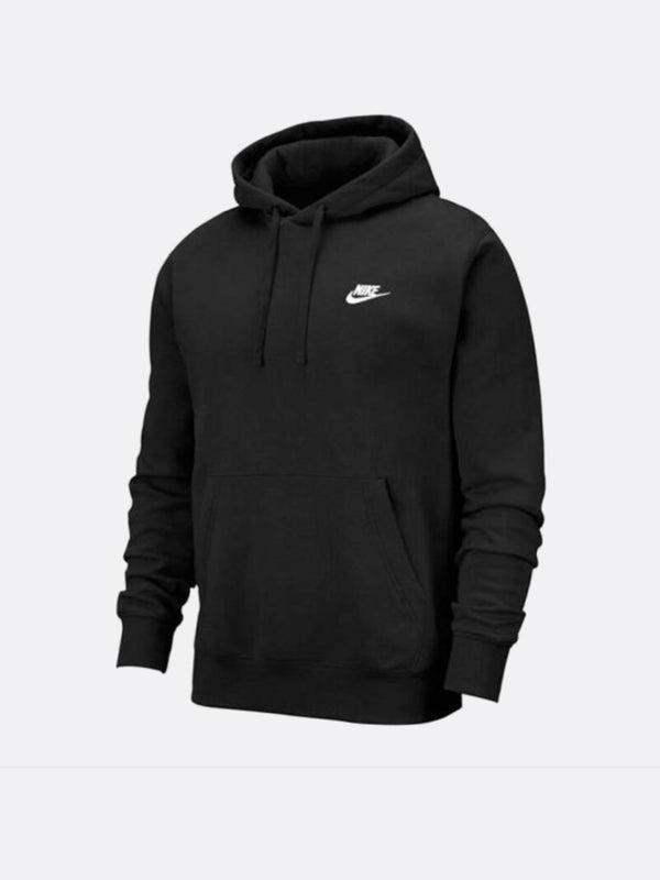 Nike - Men - Club Pullover Hoodie - Black/White