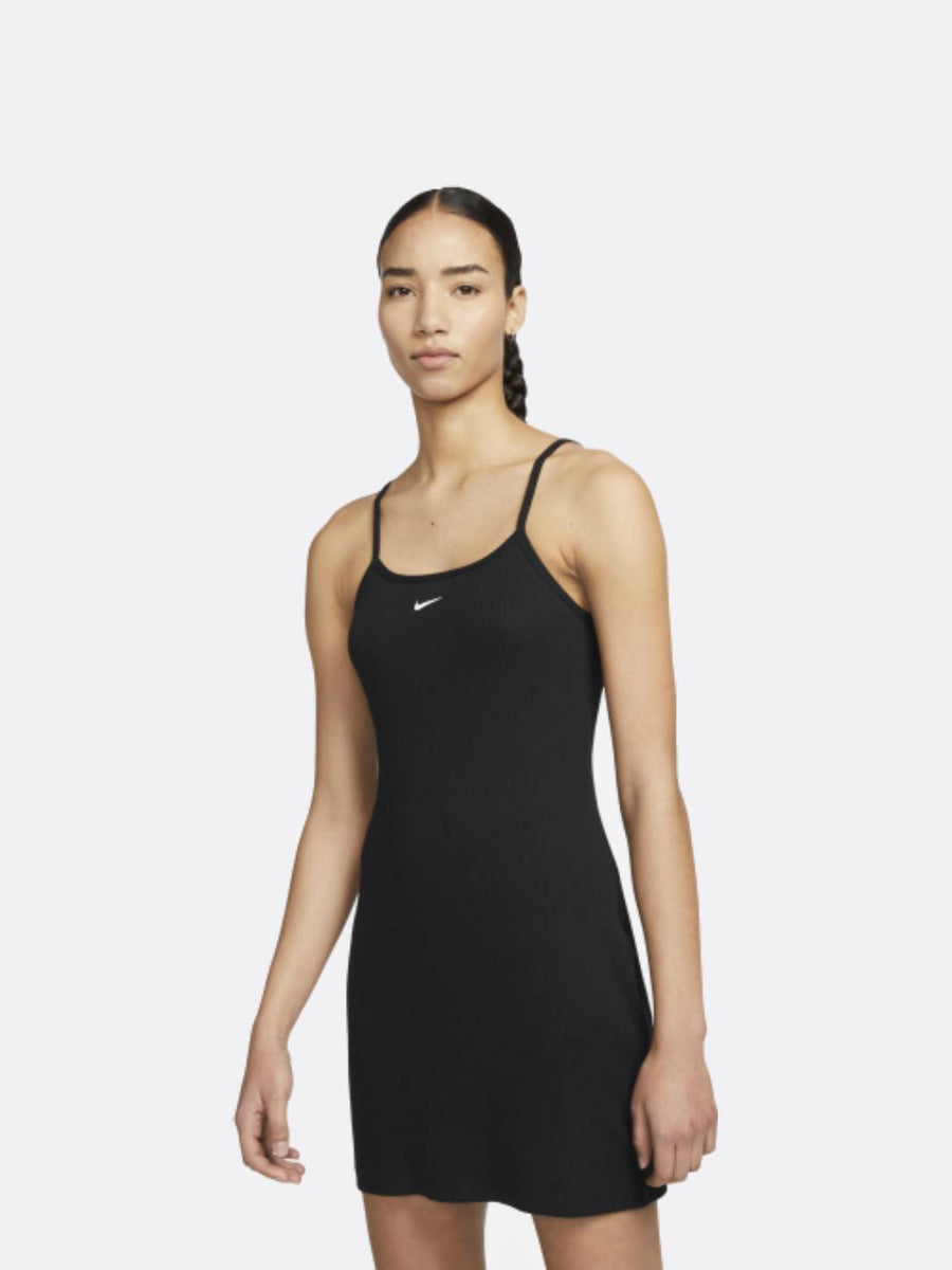 Nike - Women - Essential Ribbed Dress - Black/White Nohble Nike - Women - Essential Ribbed Dress - Black/White Nohble