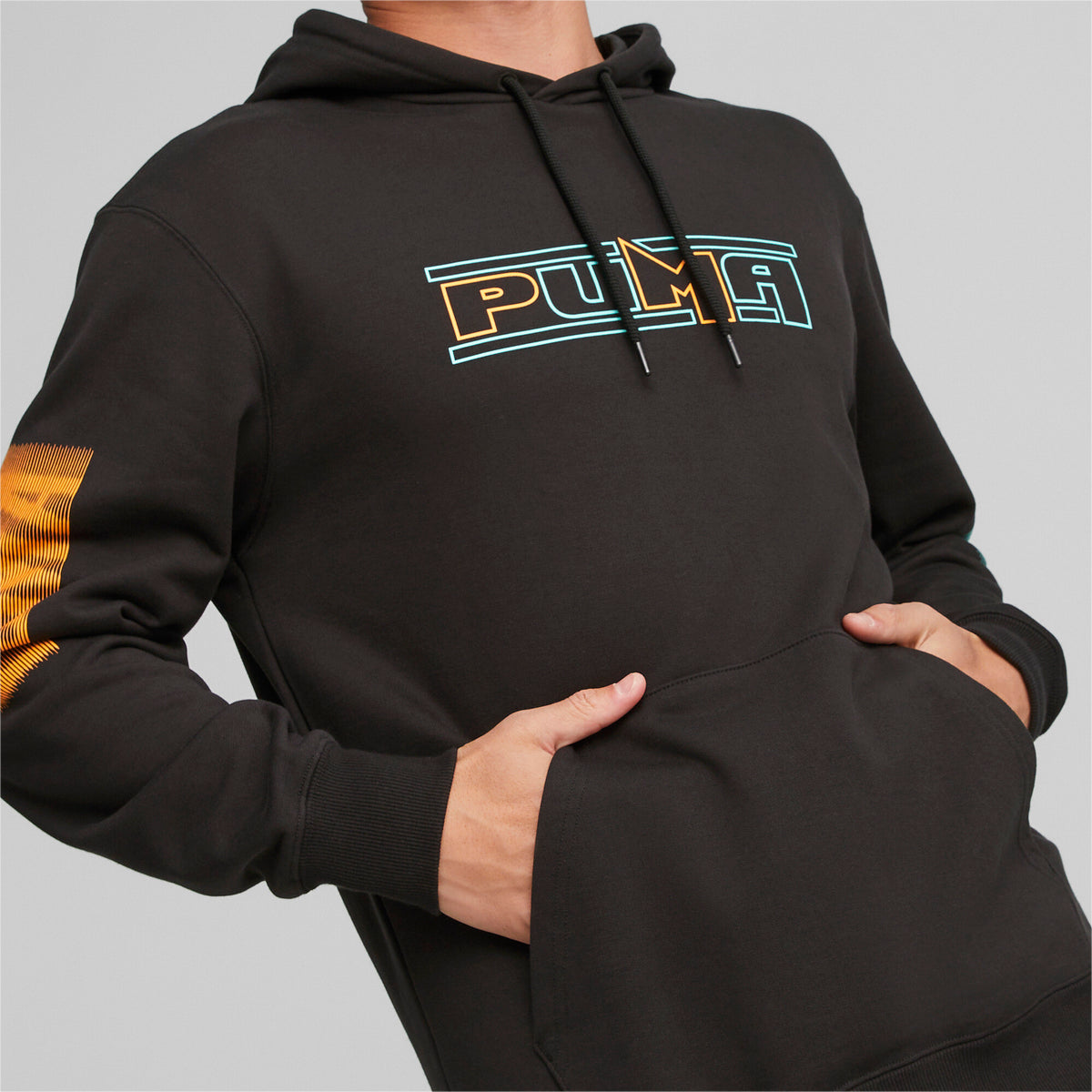 purud_mie PUMA - Men - SWXP Pullover Hoodie - Black/Orange/Teal – Nohble