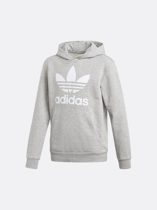 adidas - Boy - Trefoil Hoodie - Grey/White