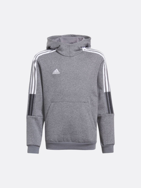 adidas - Boys - Tiro21 Sweat Hoodie - Grey Four Mel-Sld