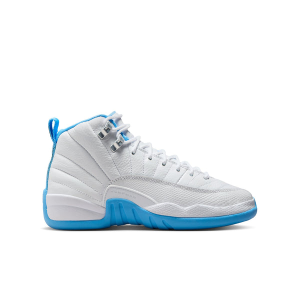 Jordan - Boy - GS Air Retro 12 - White/University Blue/Metallic Silver