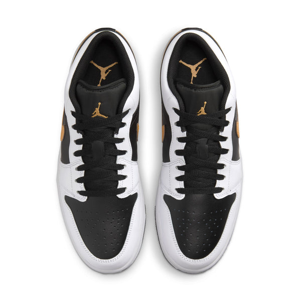 Jordan - Men - Air Jordan 1 Low - White/Metallic Gold/Black