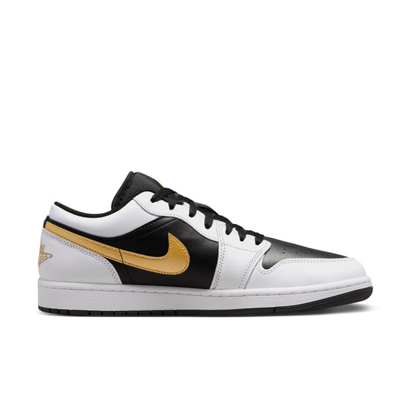 Jordan - Men - Air Jordan 1 Low - White/Metallic Gold/Black