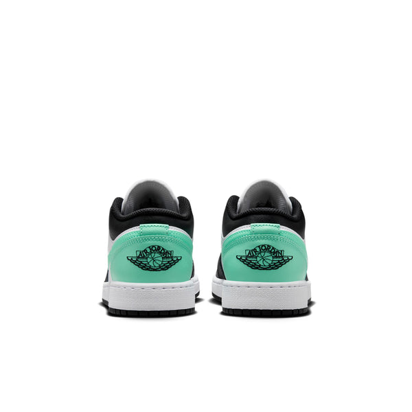 Jordan - Boy  - GS Air Jordan 1 Low - White/Black/Green Glow
