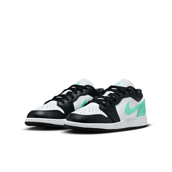 Jordan - Boy  - GS Air Jordan 1 Low - White/Black/Green Glow