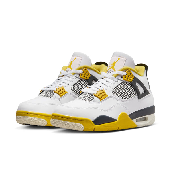 Jordan - Women - Retro 4 - White/Coconut Milk/Vivid Sulfur
