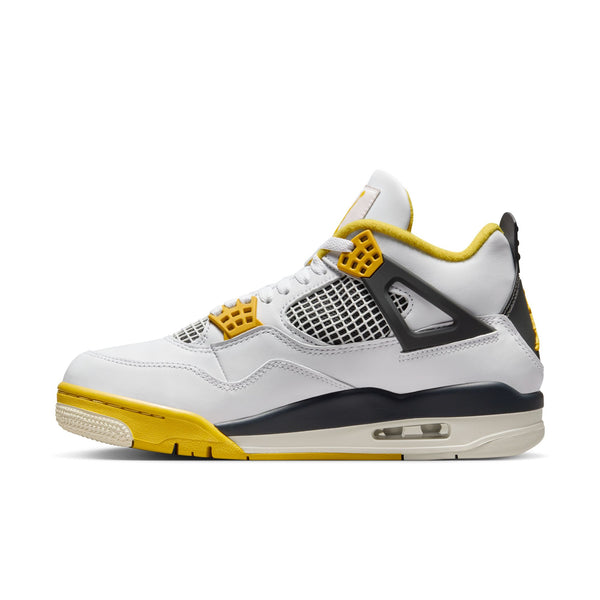 Jordan - Women - Retro 4 - White/Coconut Milk/Vivid Sulfur