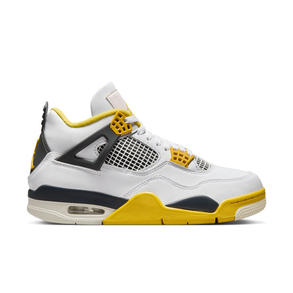 Jordan - Women - Retro 4 - White/Coconut Milk/Vivid Sulfur