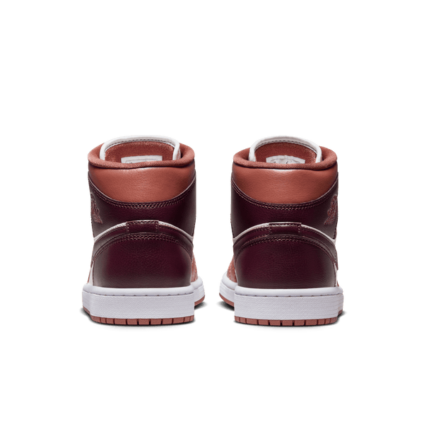 Jordan - Women - Air Jordan 1 Mid - Dusty Peach/Night Maroon