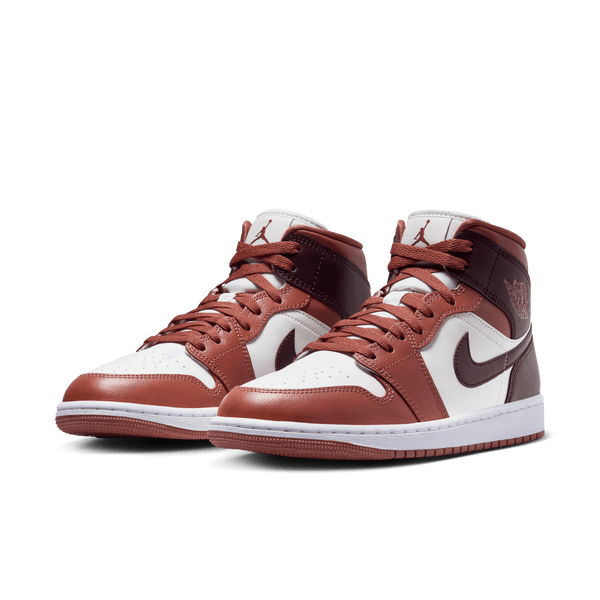 Jordan - Women - Air Jordan 1 Mid - Dusty Peach/Night Maroon