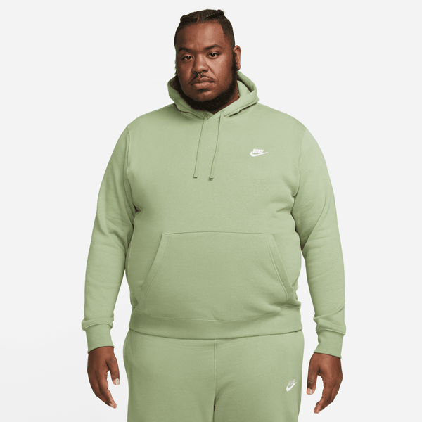 Nike - Men - Club Pullover Hoodie - Oil Green/White