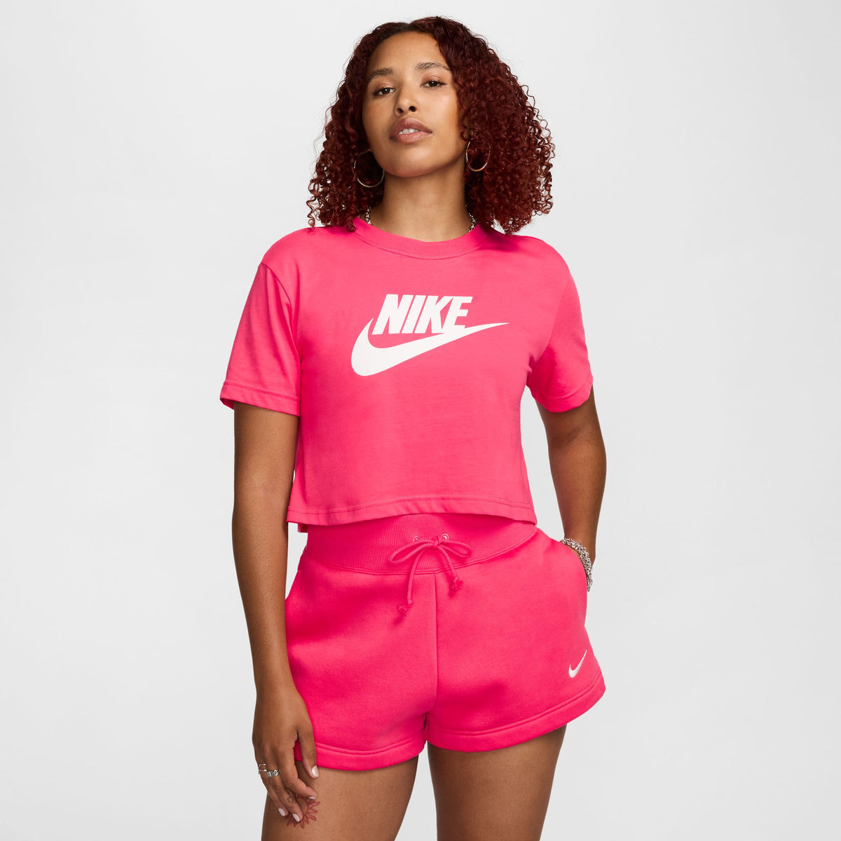 売れ筋商品|||ナイキ Tシャツ レディース トップス CROP TOP - Sports T-shirt - elemental pink/bold berry/white Nike Performance PRO - Sport T-Shirt - elemental pink/bold