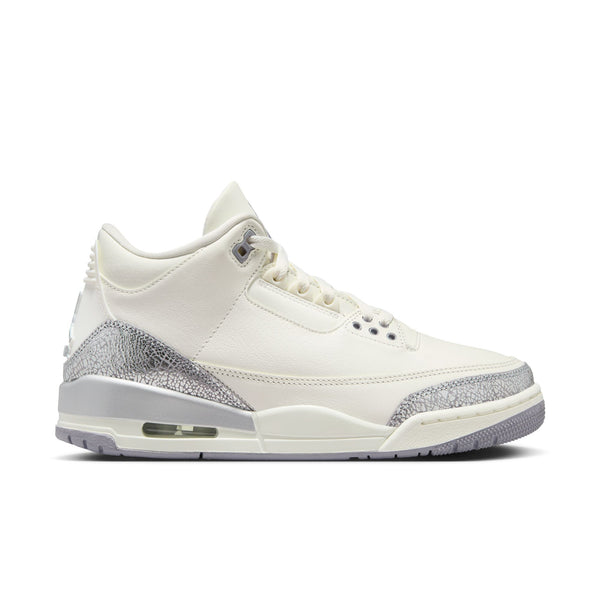 Jordan - Women - Retro 3 Low - Sail/Cement Grey/Metallic Silver