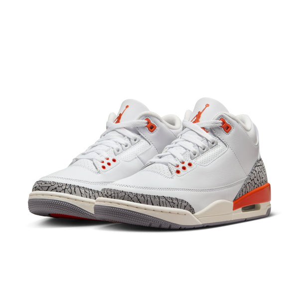 Jordan - Women - Retro 3 - White/Cosmic Clay/Cement Grey