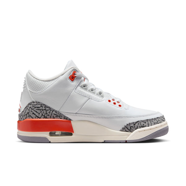 Jordan - Women - Retro 3 - White/Cosmic Clay/Cement Grey