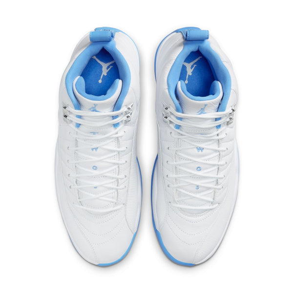 Jordan - Men - Air Retro12 - White/University Blue/Metallic Silver