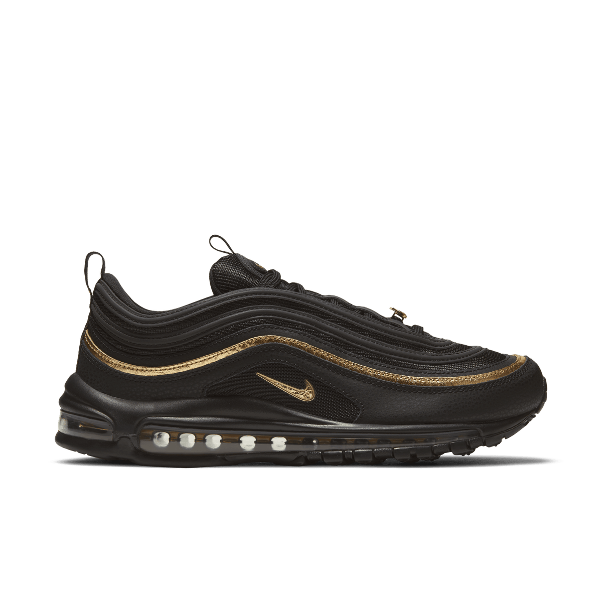 Nike Men Air Max 97 Black Metallic Gold Nohble