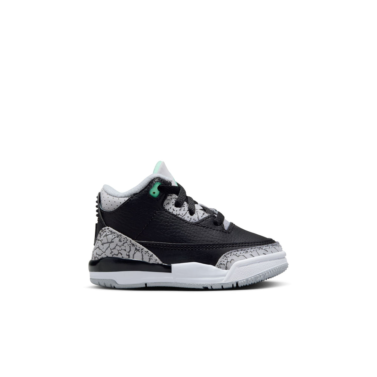 Jordan Boy TD Retro 3 Black Green Grey White Nohble