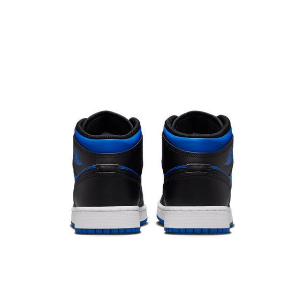 Jordan - Boy - GS Air Jordan 1 Mid - Black/Royal Blue/White