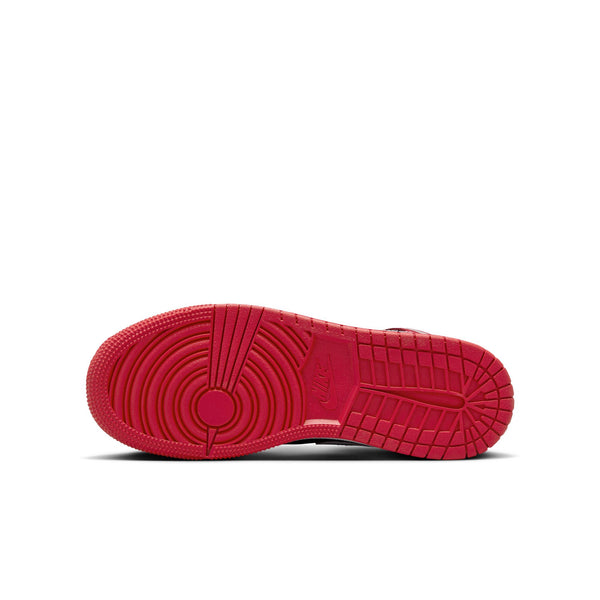 Jordan - Boy - GS Air Jordan 1 Mid - Black/White/Gym Red