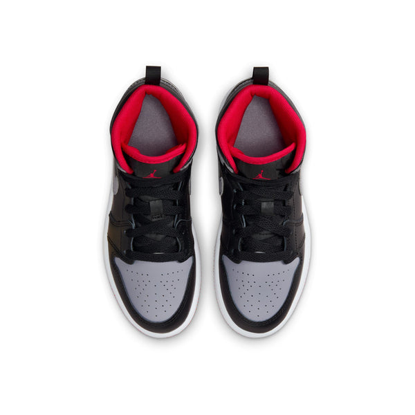 Jordan - Boy - PS Air Jordan 1 Mid - Black/Cement Grey/Fire Red