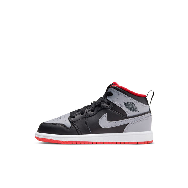 Jordan - Boy - PS Air Jordan 1 Mid - Black/Cement Grey/Fire Red