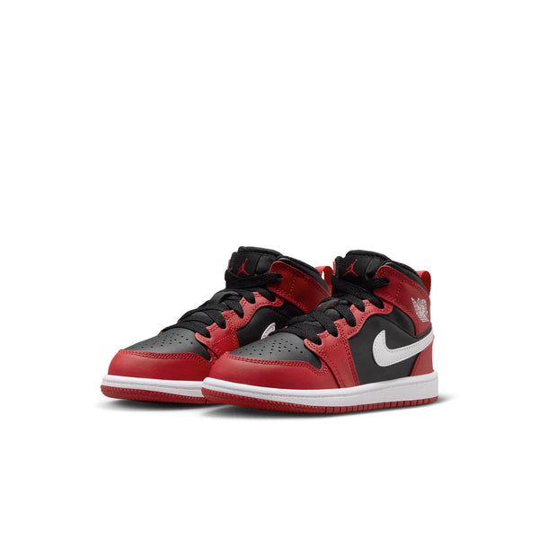 Jordan - Boy - PS Air Jordan 1 Mid - Black/White/Gym Red
