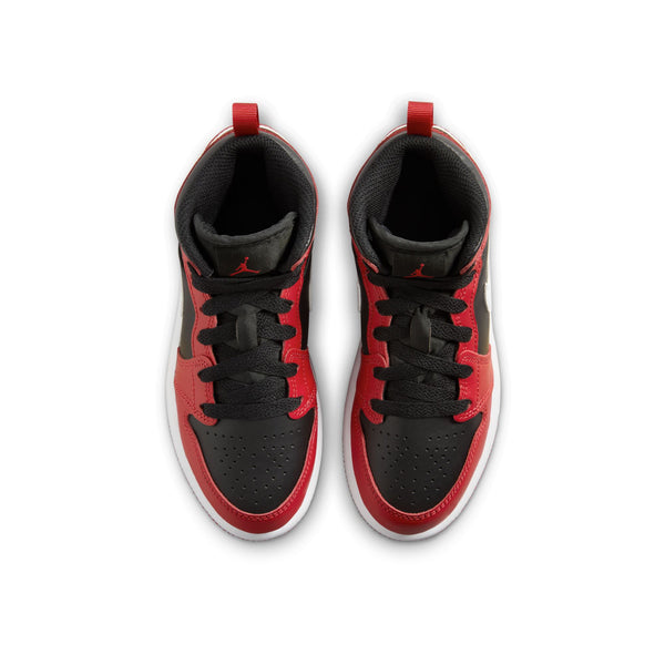 Jordan - Boy - PS Air Jordan 1 Mid - Black/White/Gym Red