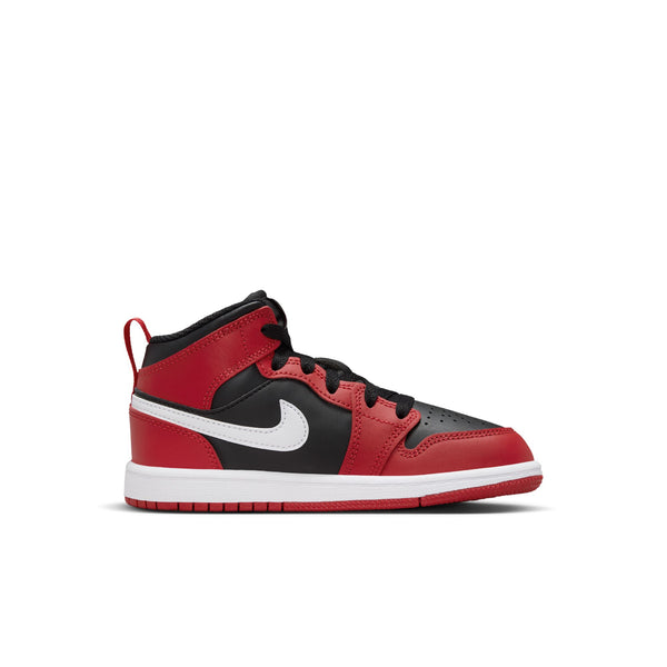 Jordan - Boy - PS Air Jordan 1 Mid - Black/White/Gym Red