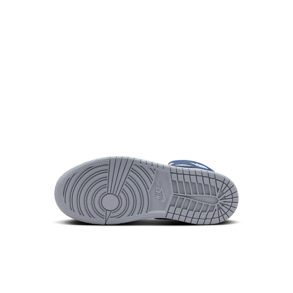 Jordan - Boy - PS Air Jordan 1 Mid - White/Midnight Navy/Wolf Grey
