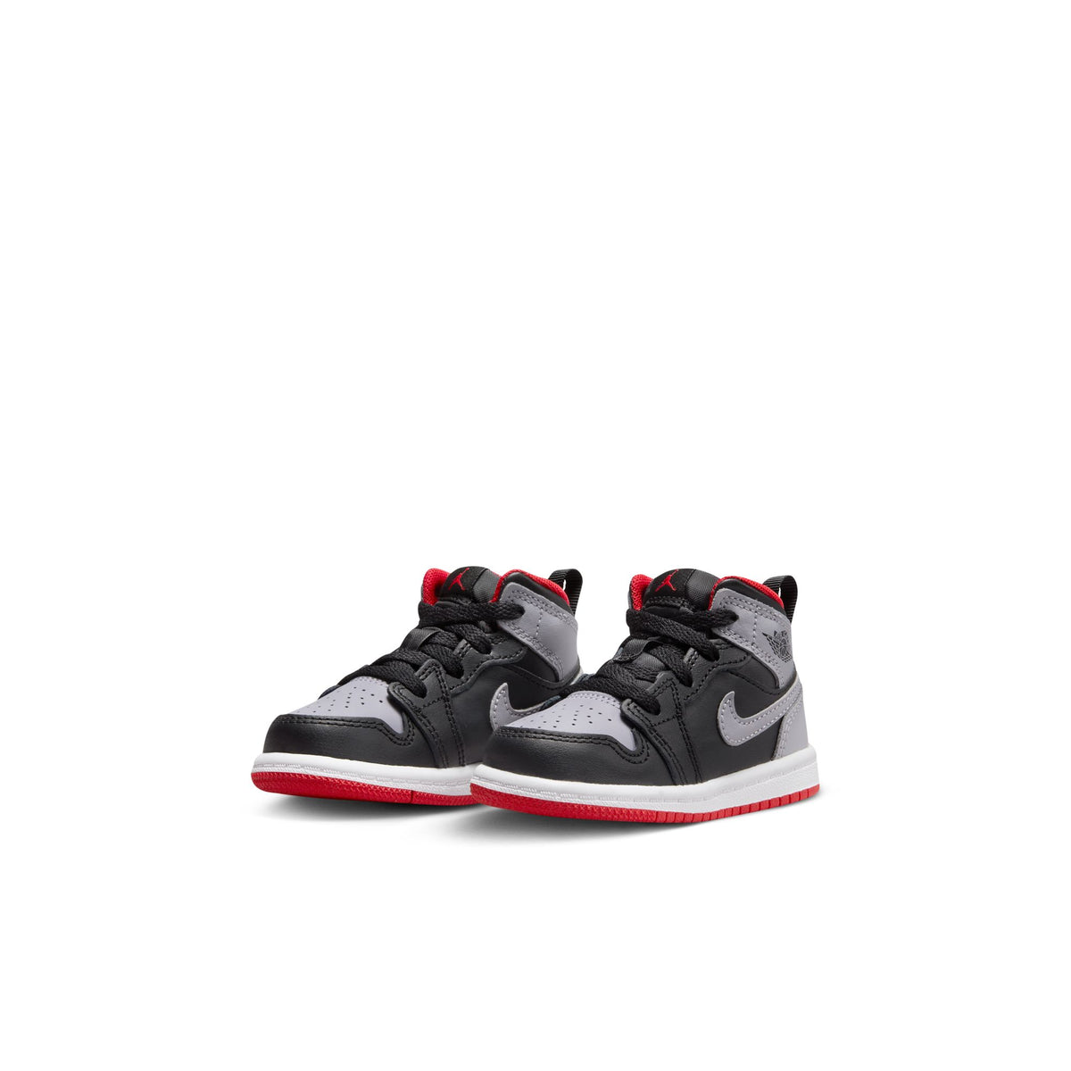 Jordan - Boy - TD Air Jordan 1 Mid - Black/Cement Grey/Fire Red – Nohble