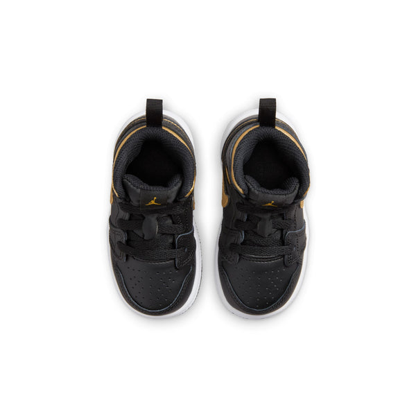 Jordan - Boy - TD Air Jordan 1 Mid - Black/Metallic Gold/White
