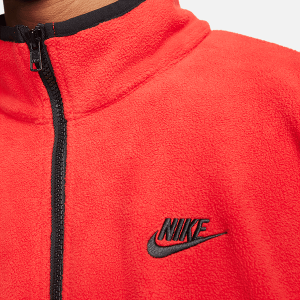 Nike - Men - Fleece Half-Zip Pullover - Univeristy Red/Black