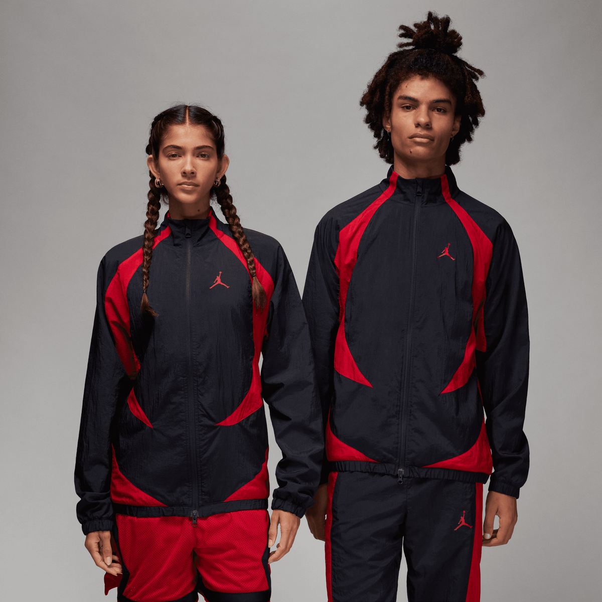 Jordan Men Sports Jam Warm Up Jacket Black Gym Red Nohble