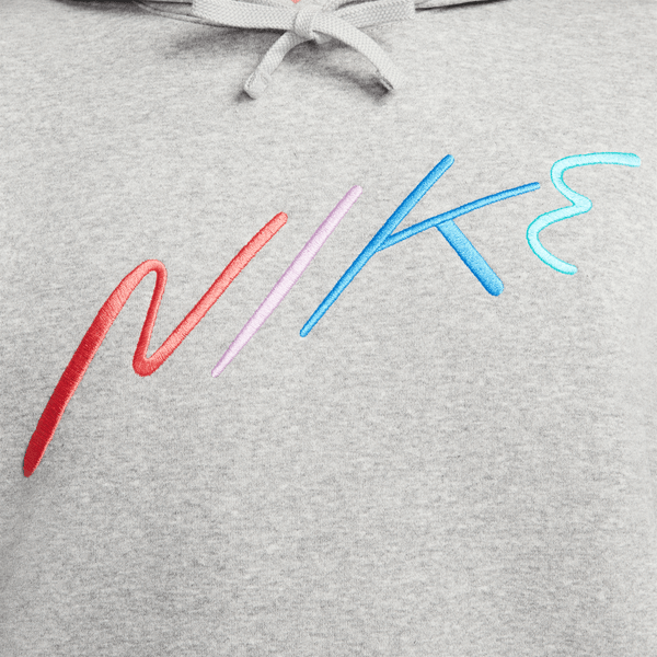 Nike - Men - Embroidered Logo Pullover Hoodie - Grey/Multi-Color