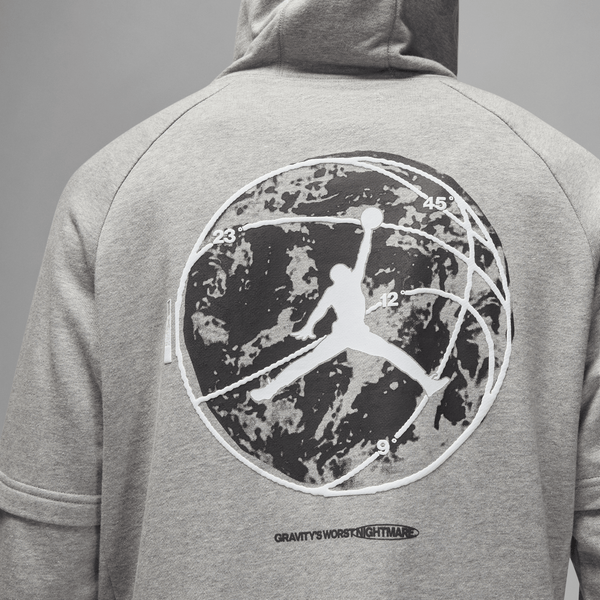 Jordan - Men - Graphic Fleece Pullover - Grey/Black/White