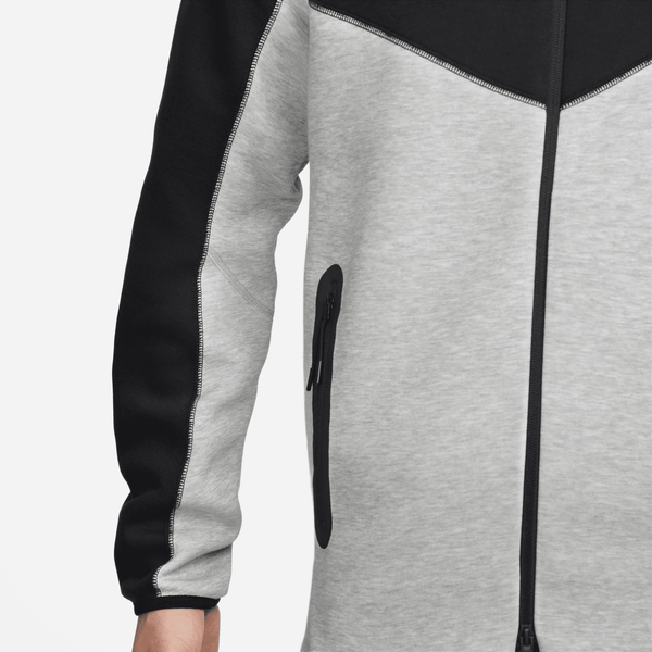 Nike - Men - Tech Fleece Full-Zip Hoodie - Grey/Black/White