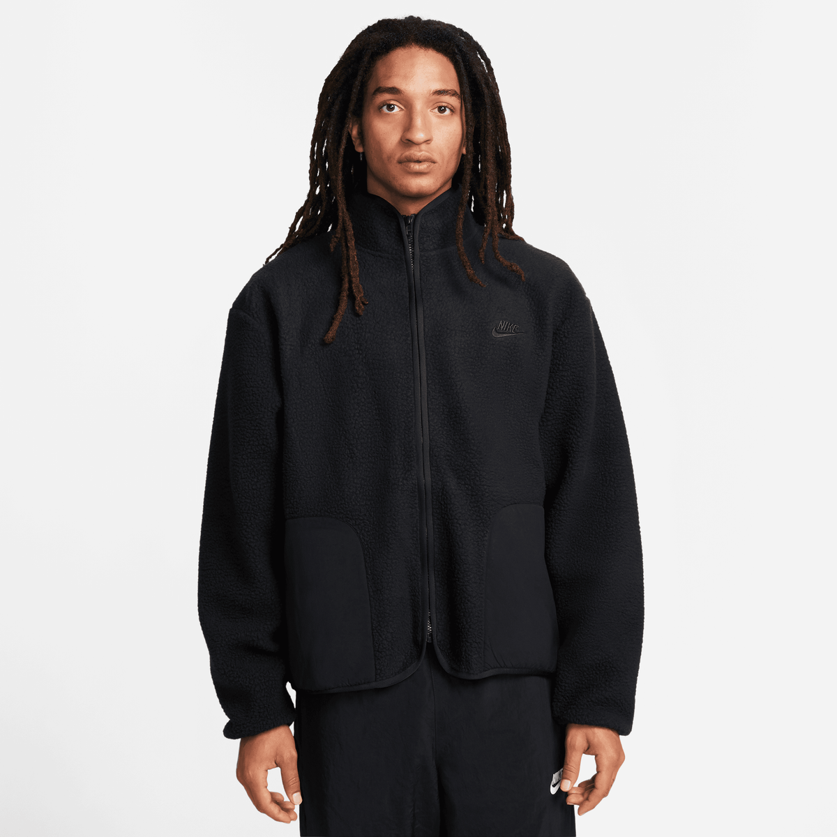 Nike Men Sherpa Winter Jacket Black – Nohble - Main Image
