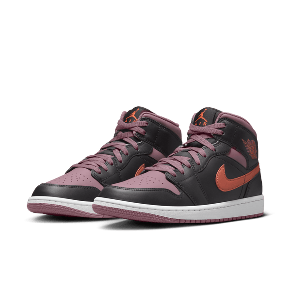 Jordan - Men - Air Jordan 1 Mid SE - Black/Orange/Mauve/White