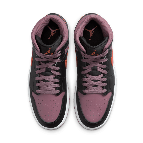 Jordan - Men - Air Jordan 1 Mid SE - Black/Orange/Mauve/White