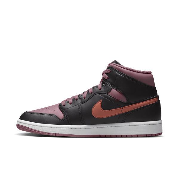 Jordan - Men - Air Jordan 1 Mid SE - Black/Orange/Mauve/White