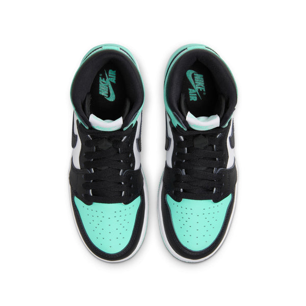 Jordan - Boy - GS Air Jordan 1 High OG - White/Black/Green Glow