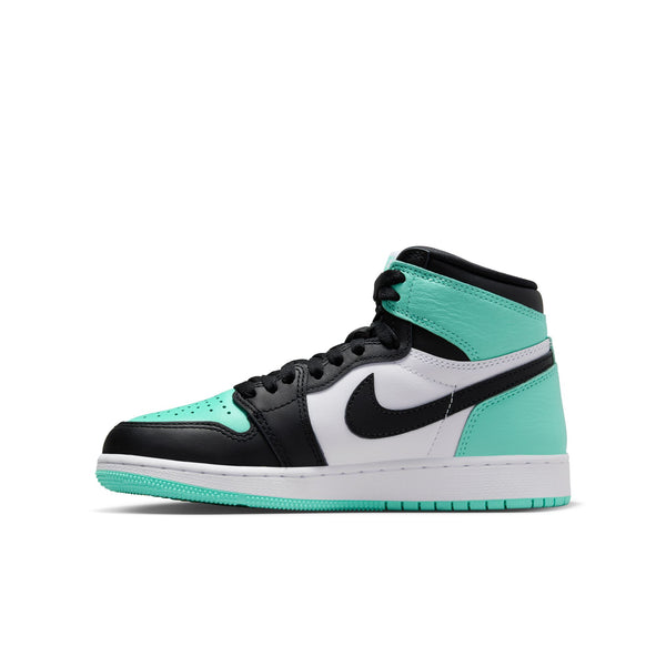 Jordan - Boy - GS Air Jordan 1 High OG - White/Black/Green Glow