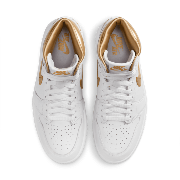 Jordan - Women - Retro 1 High OG - White/Metallic Gold/Light Brown