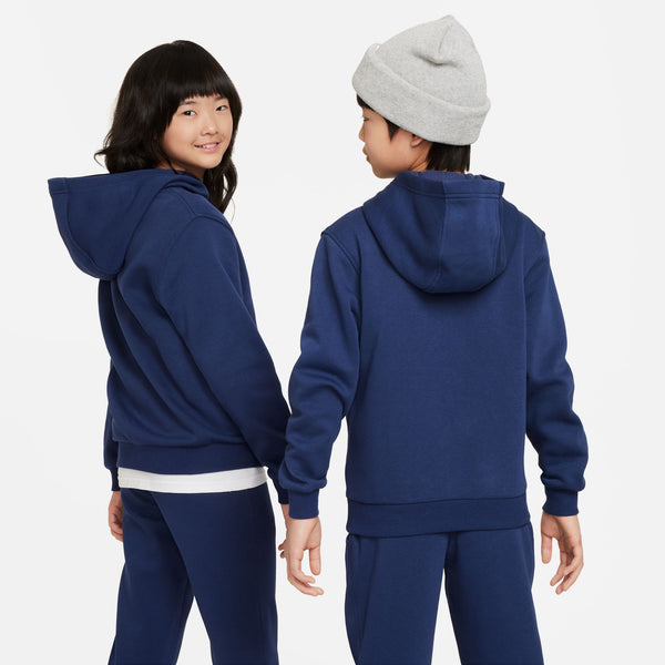 Nike - Boy - Club Fleece Hoodie - Midnight Navy/White