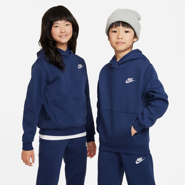 Nike - Boy - Club Fleece Hoodie - Midnight Navy/White