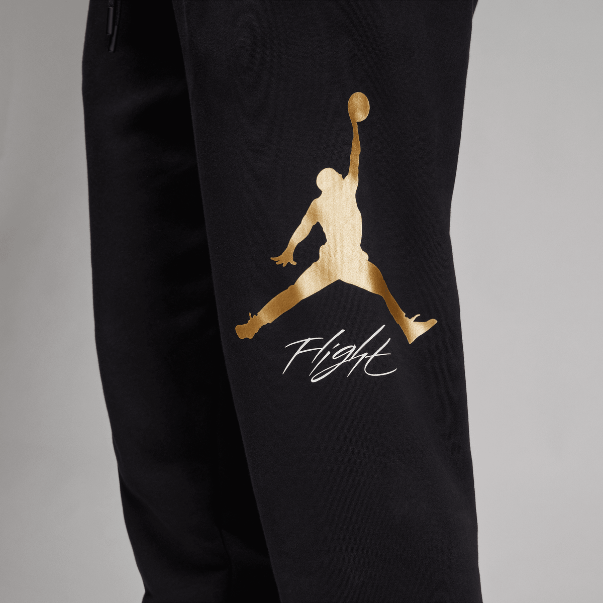 Black and gold jordan joggers sale